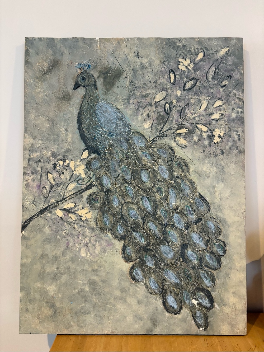 Ambient Blue Peacock Wall Art Canvas - by me!!!